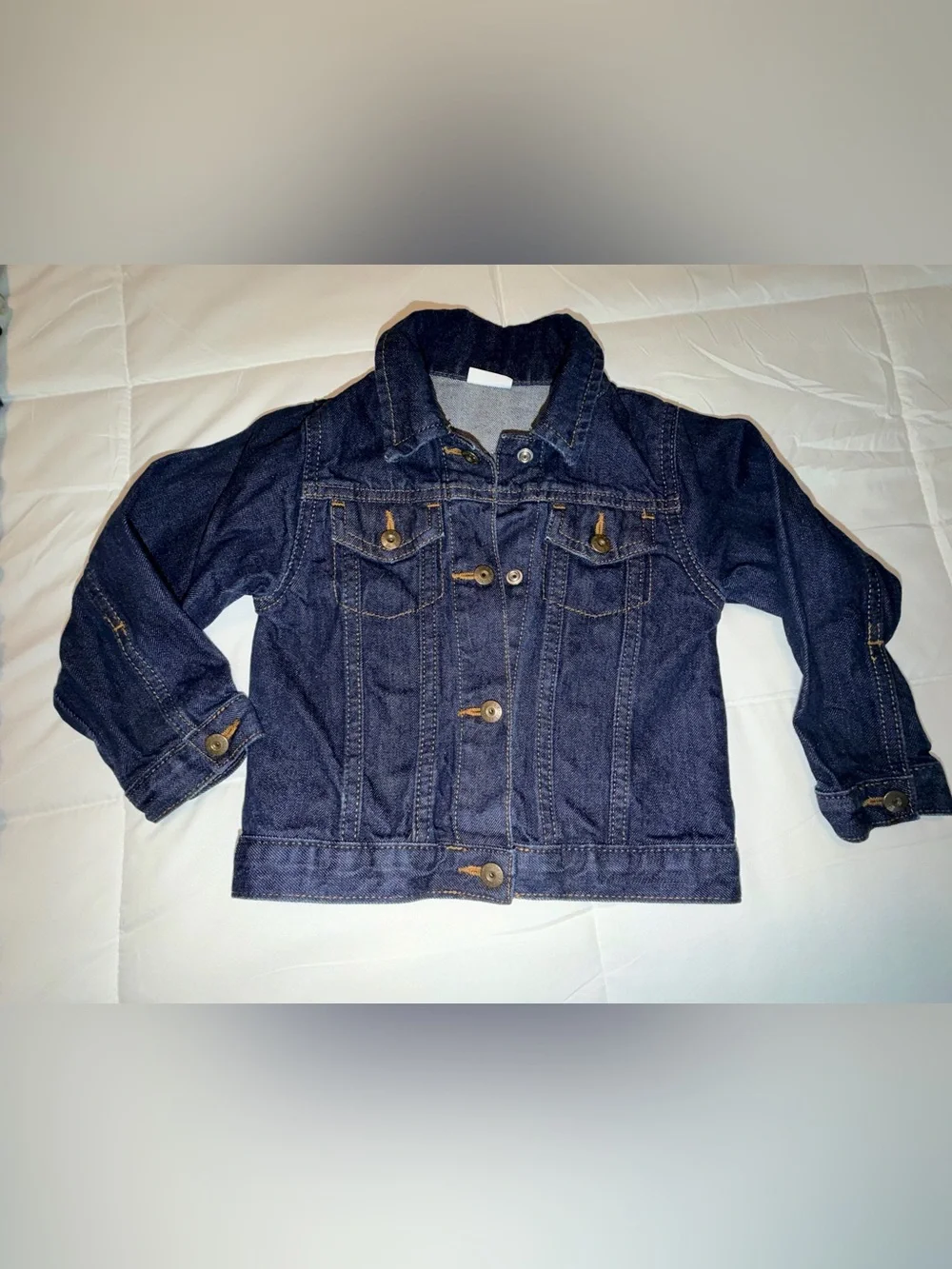 Toddler Kids Wrangler Jean Jacket Snap Front Dark Wash 3T 100% cotton